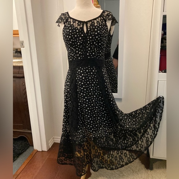 Nanette Lepore polka dot lace dress - Picture 1 of 7